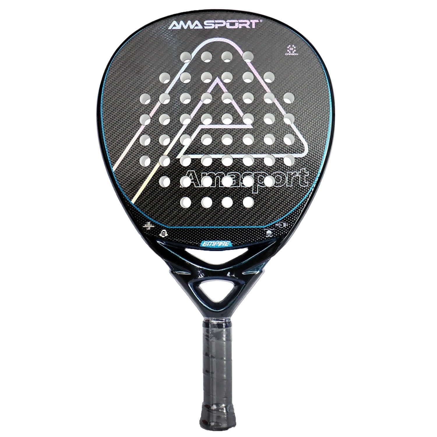 2023 Wholesale AMA Sport Professional Carbon Padel Racket Custom Graphite Paddle Tennis Racquet