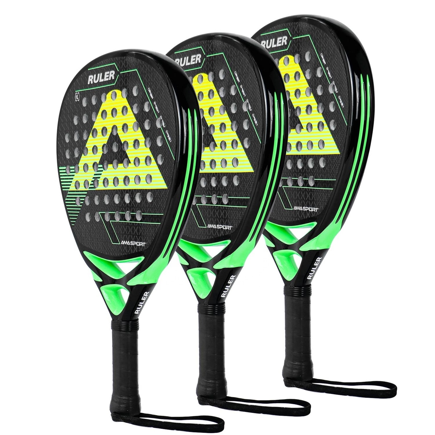 2023 Wholesale AMA Sport Professional Carbon Padel Racket Custom Graphite Paddle Tennis Racquet