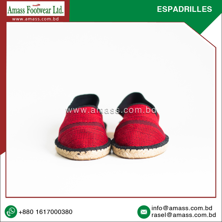 Casual Wear Stylish Jute Sole Slip-On Espadrille Shoes Manufactured in Bangladesh at Unbeatable Price for Global Vendors