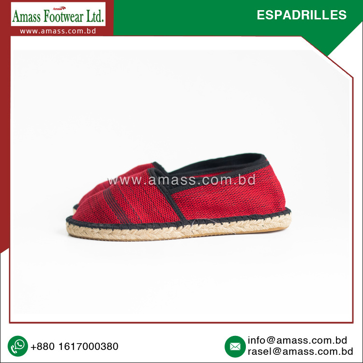 Casual Wear Stylish Jute Sole Slip-On Espadrille Shoes Manufactured in Bangladesh at Unbeatable Price for Global Vendors