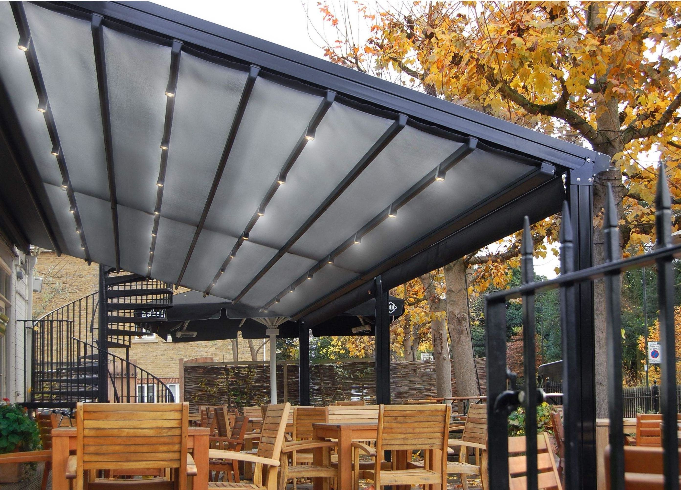 Factory Direct Supply 10ft X10ft Outdoor Waterproof Aluminum Pergolas Gazebo With Retractable Sliding Sunshade Canopy