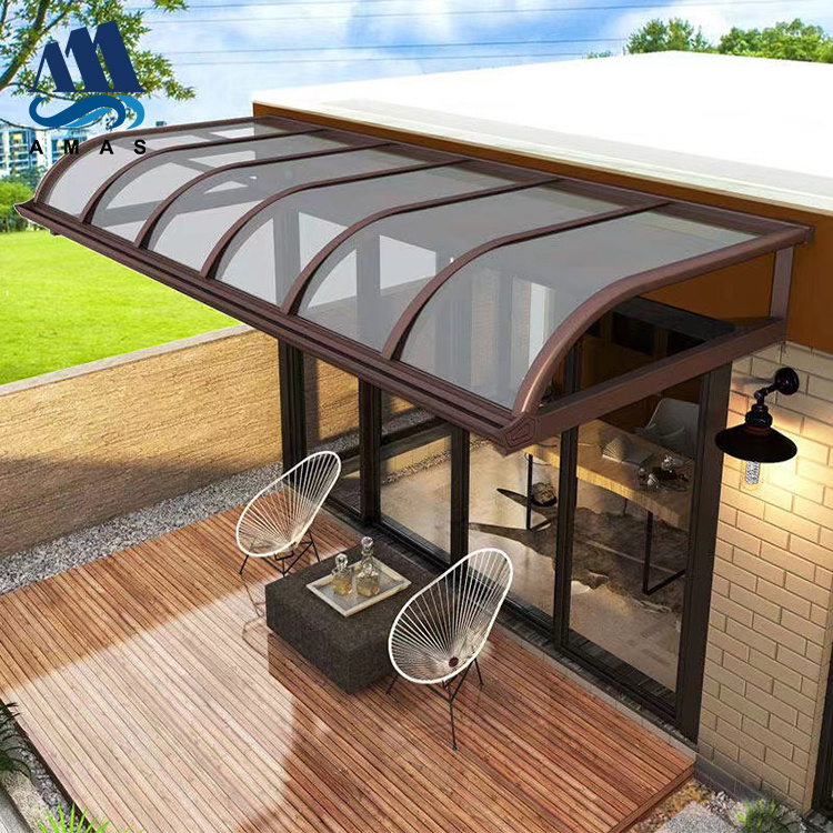 AMAS Outdoor Patio Awning Window Cover Sunshade Aluminum Awning Waterproof Polycarbonate Canopy Awnings