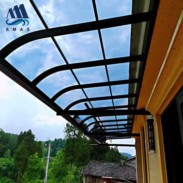 Amas window sun shade Soundproof colored resin canopies balcony canopy support 1500mm*3000mm