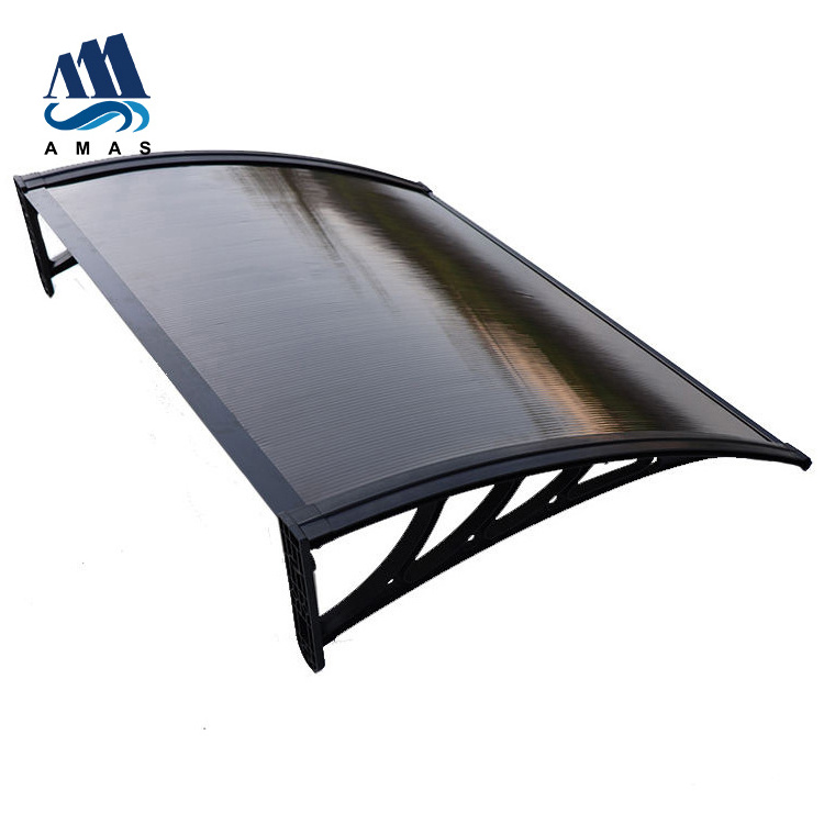 Amas Manufactured awning polycarbonate curved front awning sun shed 4x6 canopy for windows