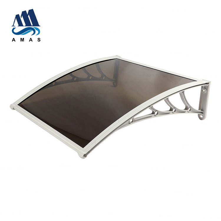 Amas Manufactured awning polycarbonate curved front awning sun shed 4x6 canopy for windows