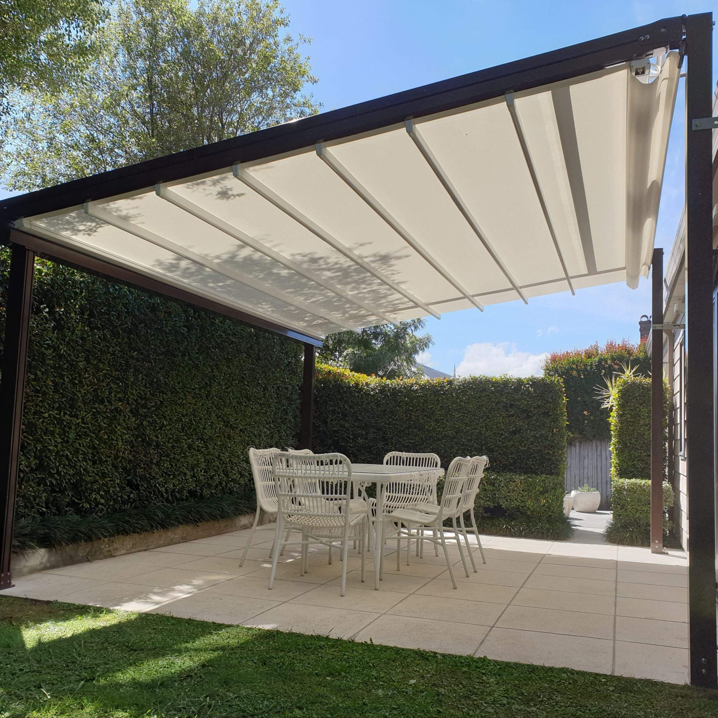 Factory Direct Supply 10ft X10ft Outdoor Waterproof Aluminum Pergolas Gazebo With Retractable Sliding Sunshade Canopy