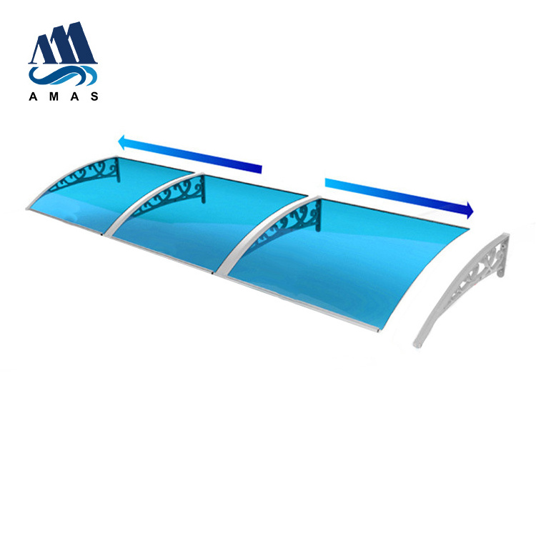 Amas summer outdoor waterproof anti-uv garden courtyard sun canopy cover swimming pool sunshade bracket polycarbonate awning