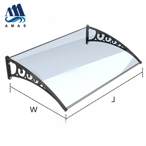 Amas side wall awning colored diy plastic polycarbonate door awning timber doortimber door canopy