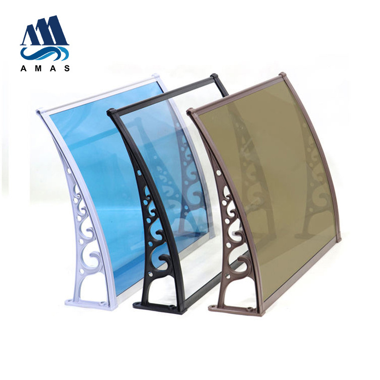 Amas Manufactured awning polycarbonate curved front awning sun shed 4x6 canopy for windows