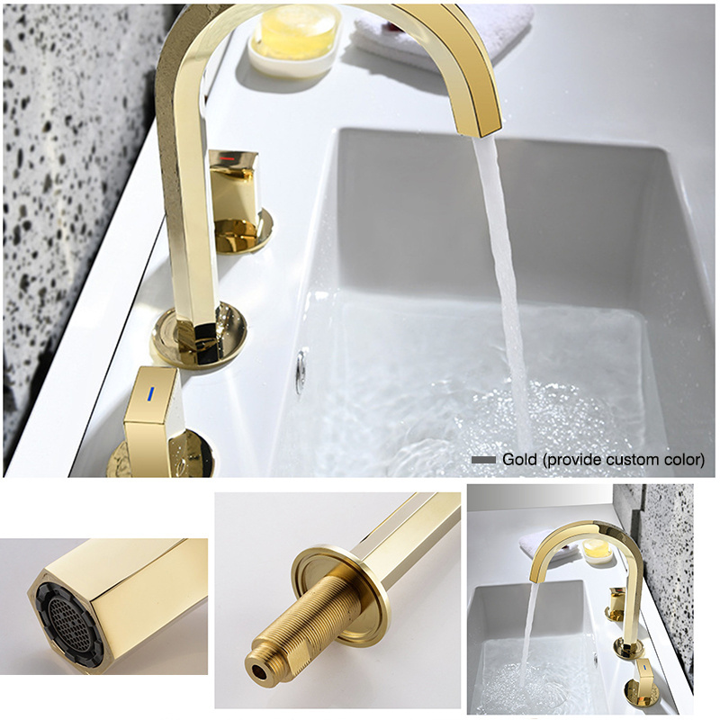 Modern Hot Cold Water Mixer Basin Faucet Washbasin Mixers Tap Rose Gold Bathroom Brass Ceramic Kitchen Faucet Polished 5 Years