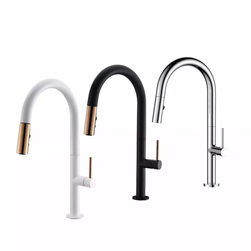 Aida Hot Sale Pull Out Multi Colors Kitchen Water Tap Easy Control Kitchen Mixer Tap Commercial Restaurant Kitchen Sink Faucet