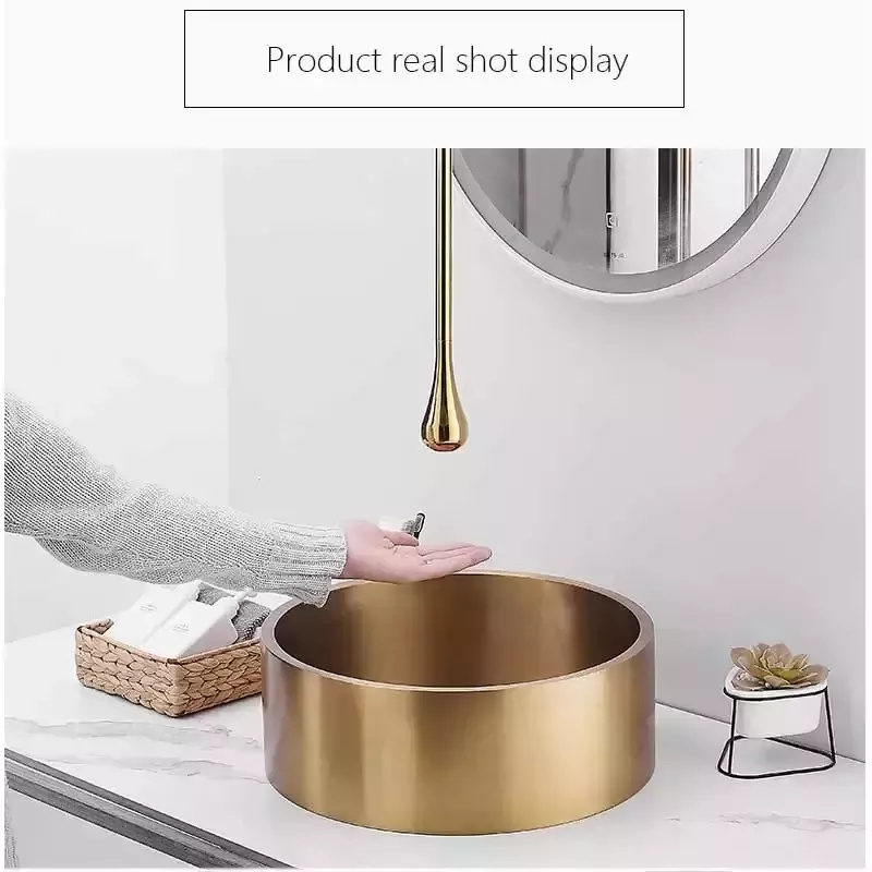 AMAXO Multicolor Ceiling Mounted Brass Touchless Bathroom Lavatory Automatic Basin Faucet