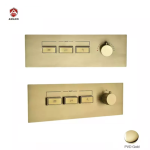 High Quality Embedded Bath Shower Mixer Brushed Gold Faucet Body Valve Concealed Thermostatic Diverter Shower Valve