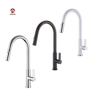 AMAXO Modern White Sanitary Ware Faucet Mixer Sink Adjustable Faucet For Kitchen