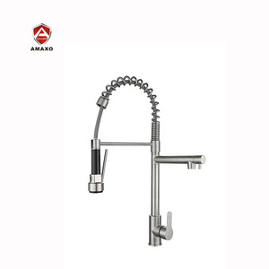 SUS 304 Stainless Steel Pull Down Kitchen Faucet Taps Mixer