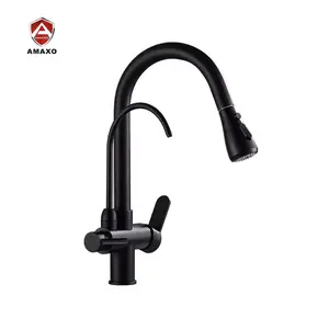 Aida Double Handle Copper Faucet With Sprayer With Water Filter Copper Sprayer Tap Faucet Pull Down Spout Faucet Kitchen Sprayer