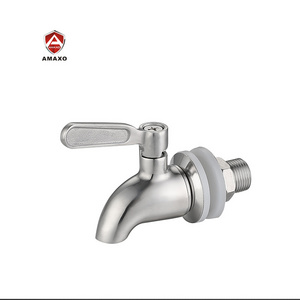 AMAXO Hot Selling Sus 304 Beverage Dispenser Faucet Bibcock Tap Wine Barrel Faucet For Water Beer