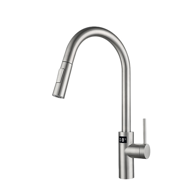 AMAXO Popular Farmhouse Steel Single Handle Pull Down Upc Kitchen Faucet For Kitchen