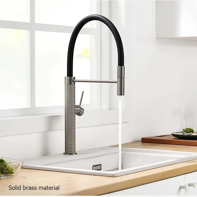 Modern Pull down 360 Degree Rotation Flexible Pull Out Sprayer Brass Mixer Sink Kitchen Faucets