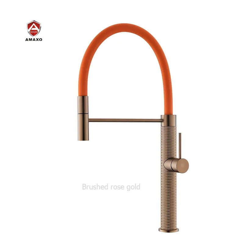 Modern Pull down 360 Degree Rotation Flexible Pull Out Sprayer Brass Mixer Sink Kitchen Faucets