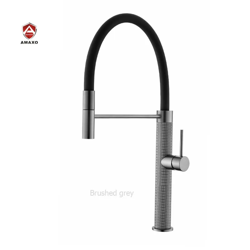 Modern Pull down 360 Degree Rotation Flexible Pull Out Sprayer Brass Mixer Sink Kitchen Faucets