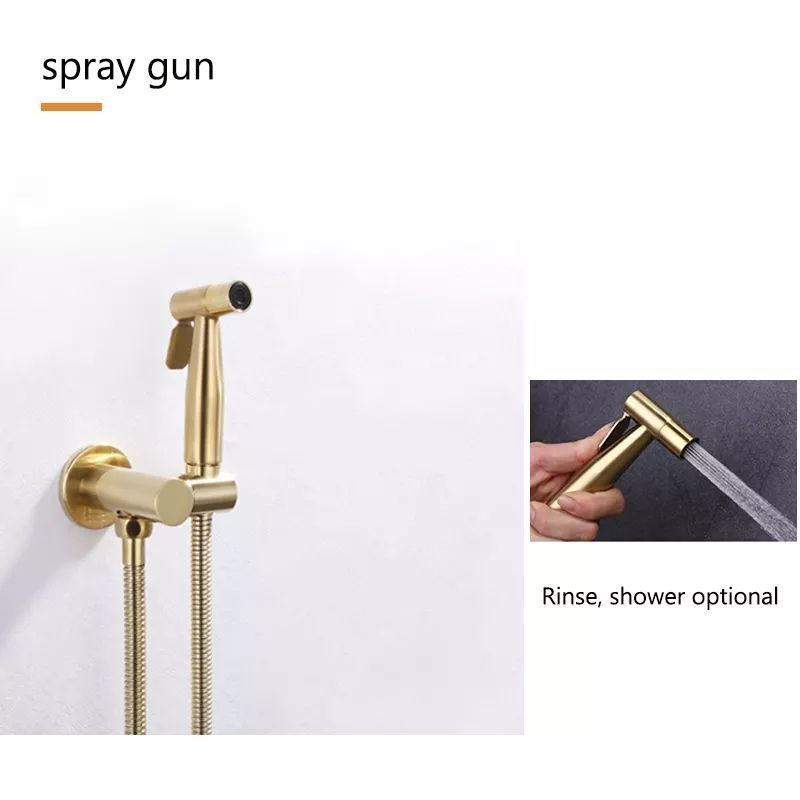 Brushed Gold Bathroom Brass Rainfall Shower System Wall Mount Shower Set Shower Mixer Faucet Set