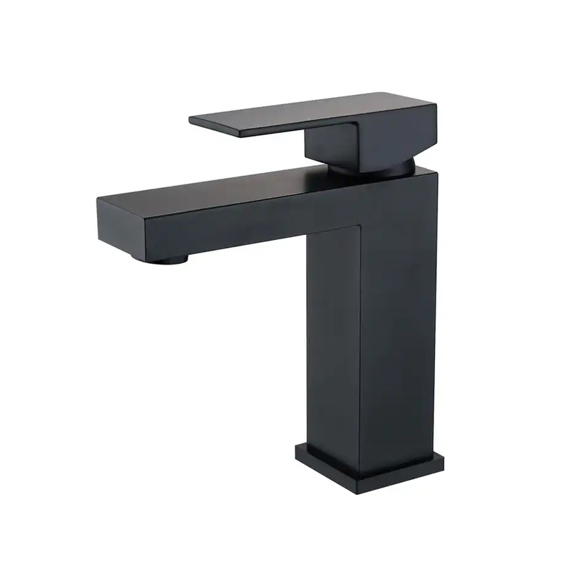 Kaiping Faucet Manufacturer Stainless Steel Matte Black Custom Colour Faucet Basin Mixer Faucet