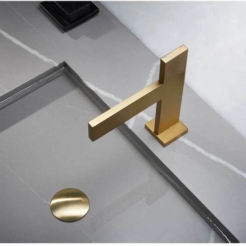 AMAXO Innovative Bathroom Basin Faucet Brass Vessel Sink Water Tap Brushed Gold Chrome Finish Faucet