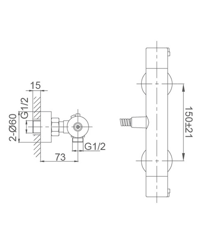 Circular Artistic Brass Cartridge Mixing Valve Bathroom Water Bath Taps Faucet Thermostatic Shower Mixer