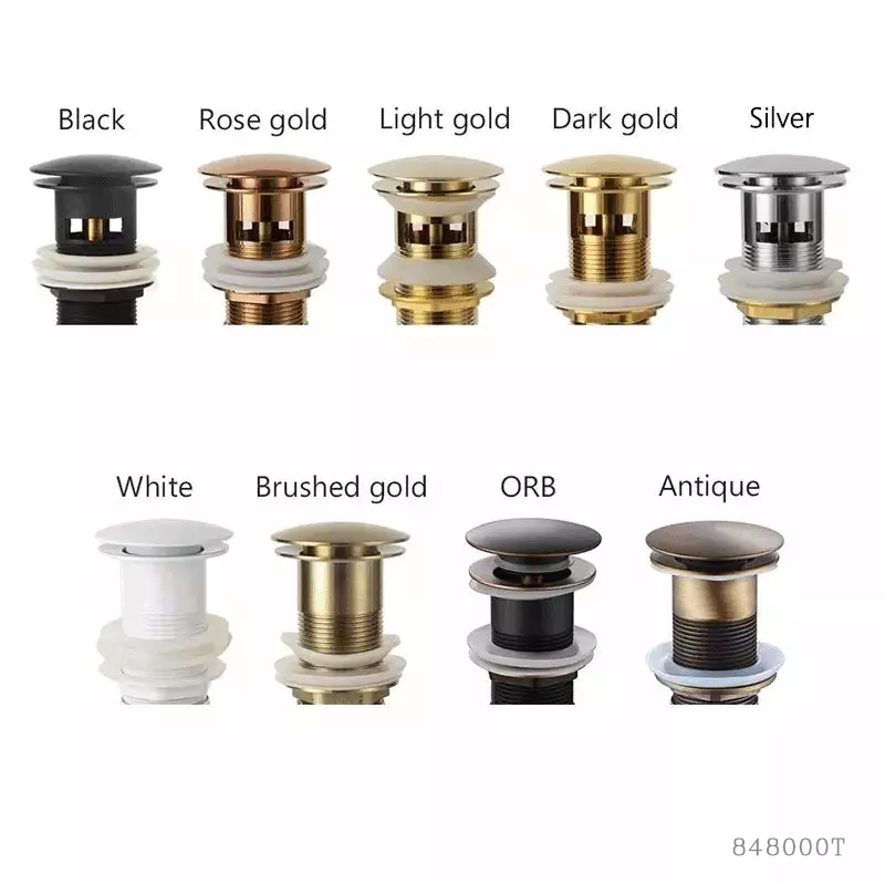 Aida Multi Colors Selection Fregadero Waste Drainer Solid Brass Wash Basin Drain High Fit Drain Sink Waste