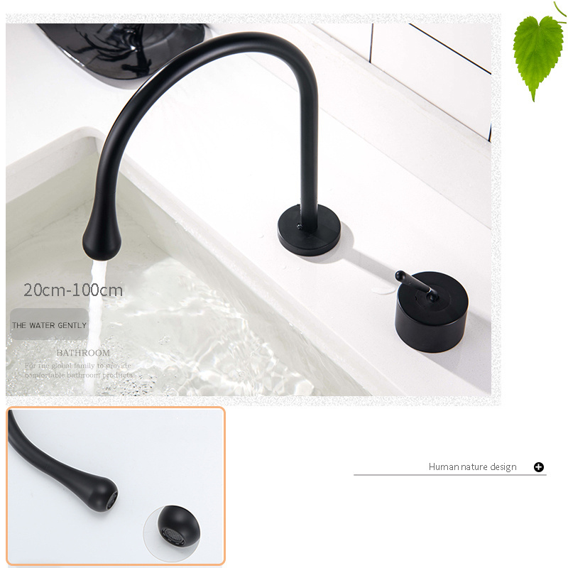 Widespread Bathroom Faucet in black 2 hole in Bathroom Sink Faucet