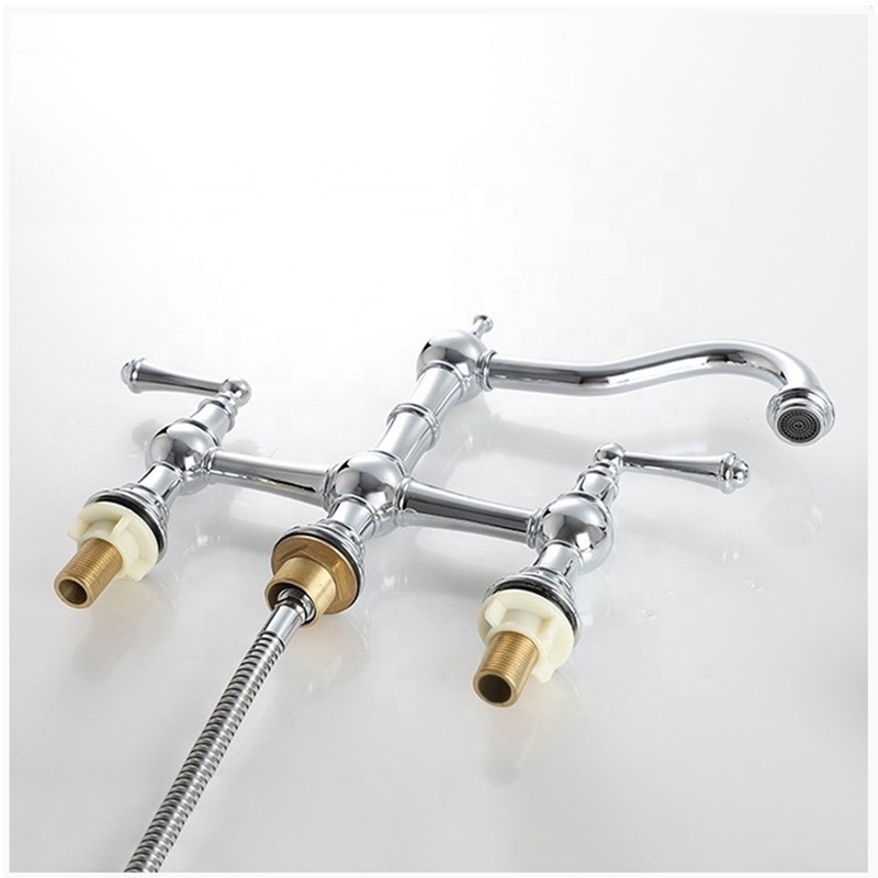 Taps manufacturer brass kitchen tap double handle pull down kitchen faucets hot and cold water pull out beige kitchen faucet