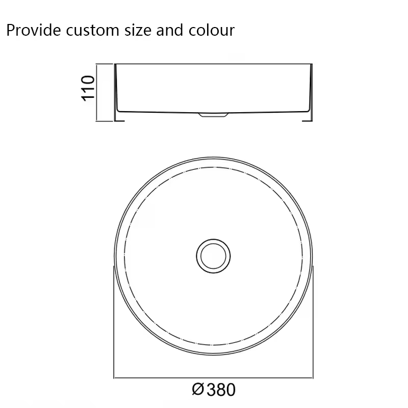 Kaiping Factory Modern Style Circular Wash Basin Brushed Grey Stainless Steel Basin Sink