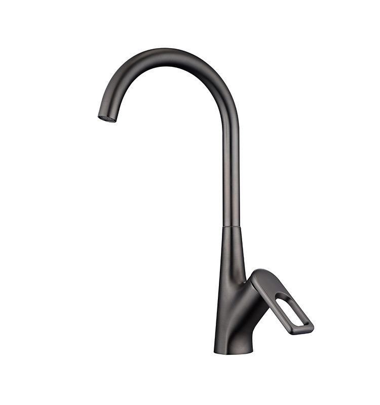 Newest Brass Kitchen Faucets Mixer Taps Single Handle Black Faucets