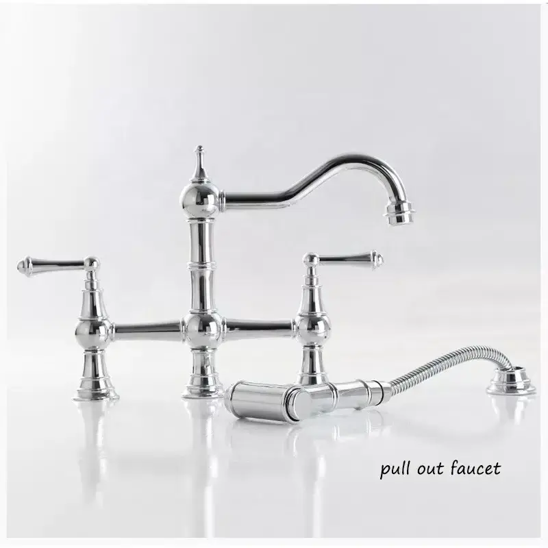 Aida Brass Sink Water Mixer Tap Pull Down Flexible Kitchen Faucet