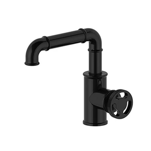 Aida Industrial Style Bathroom Sink Basin Taps Solid Brass Basin Faucet Black Wheel Switch American Tap Faucet