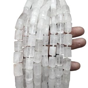 Crystal Quartz Pipe Bead Strand Natural Stone Bead Wholesale Gemstone Bead Strand Buy Online From Amayra Crystals Exports