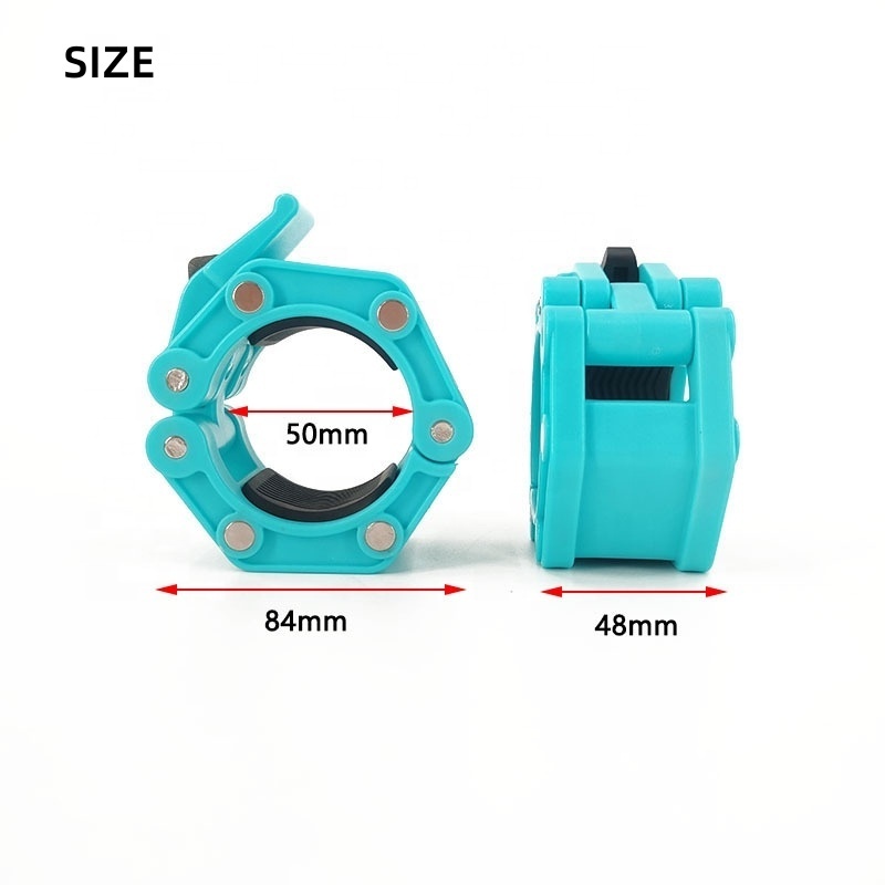 New Design Nylon Non-slip Quick Fixing Lock Clip Gym Plastic Strengthening Clamp Lock 5cm Magnetic Barbell Collar