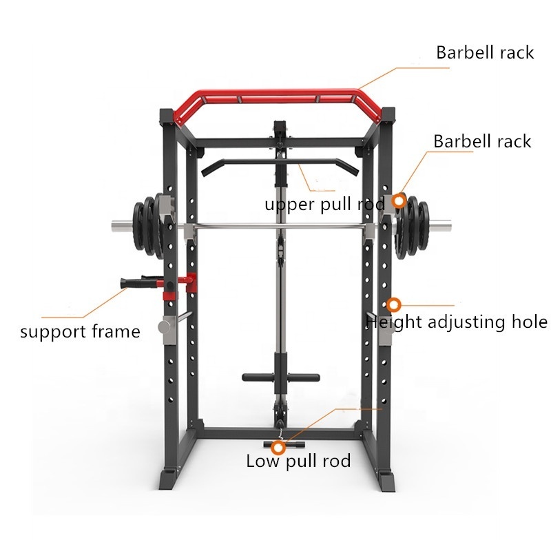 Fitness Squat Rack Discounted Price Full Cage Power Tower Bar Weight lifting Gym Training Equipment Multi Function Station