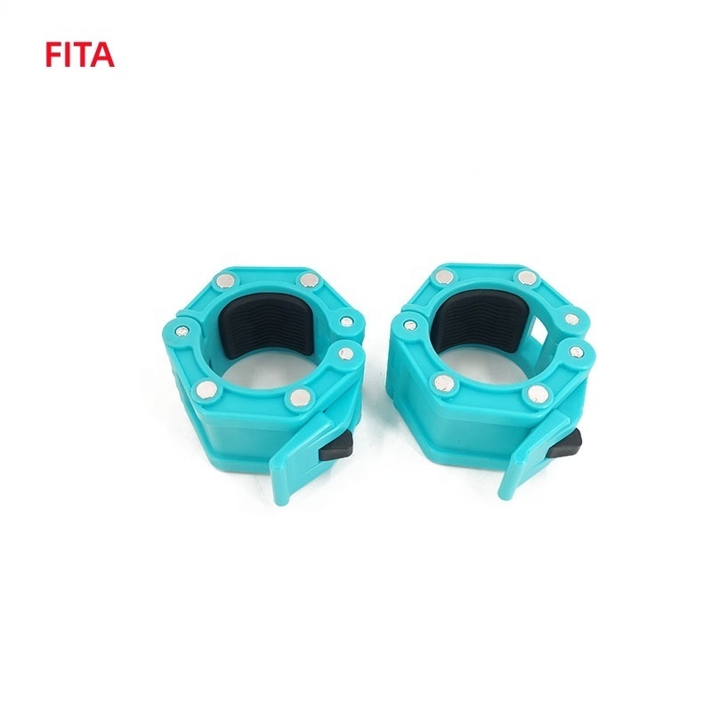 New Design Nylon Non-slip Quick Fixing Lock Clip Gym Plastic Strengthening Clamp Lock 5cm Magnetic Barbell Collar