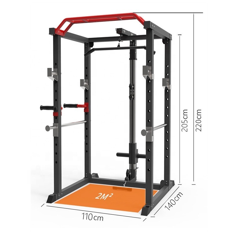 Fitness Squat Rack Discounted Price Full Cage Power Tower Bar Weight lifting Gym Training Equipment Multi Function Station