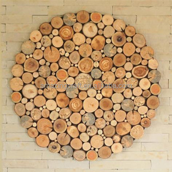 Wholesale Wooden Picture Frame Decorated with Natural Wood Tree Log Slices