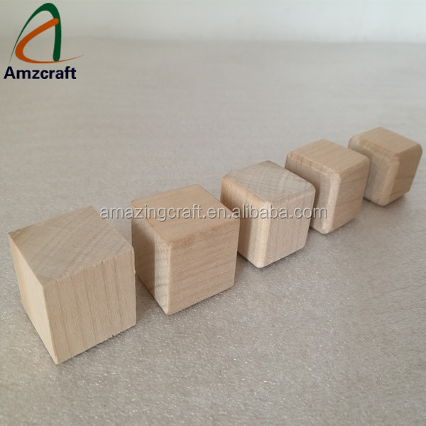 Professional Customized Solid Wood Blocks Dice Blank Signs Cube Toys OEM Design Available Wholesale