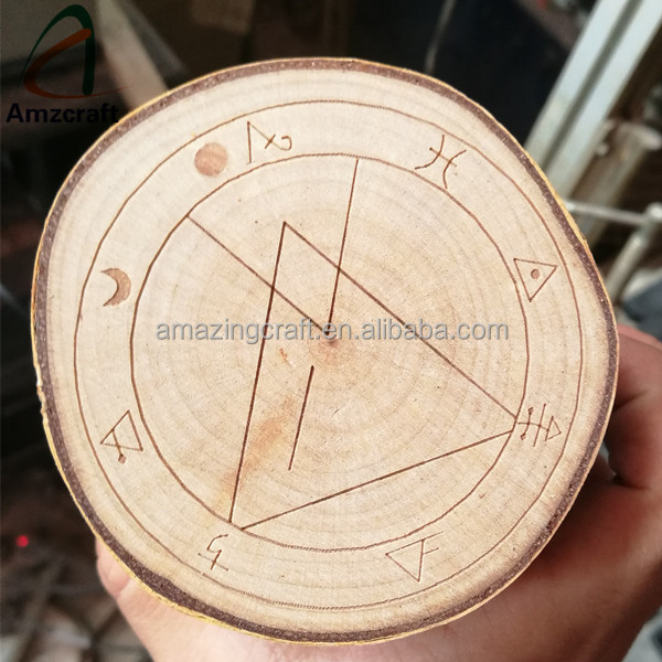 Round Wood Slice Natural Tree Log Polished Home Craft Holiday Decor Ready for Engrave Artminds