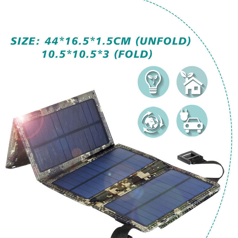 Mini Size Monocrystalline Silicon Semi Foldable Solar Panel 10 watt 5V Portable for Outdoor Activities