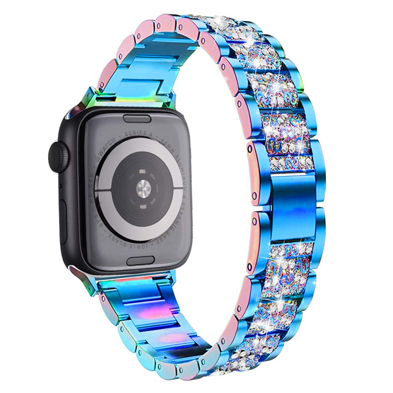 Jewelry Watch Strap For Apple Watch 41mm 45mm 49mm 6 SE Band for iWatch Series 7 8 Ultra Bling Crystal Stainless Steel Bracelet