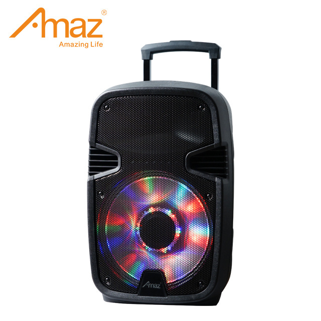 AL1204 10inch 12inch cheap BT Outdoor trolley speaker PORTABLE SPEAKER WITH MIC