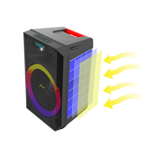 40W Solar Powered Speaker Blue Tooth Outdoor Portable Trolley Audio Dj Party Speaker Waterproof Speaker