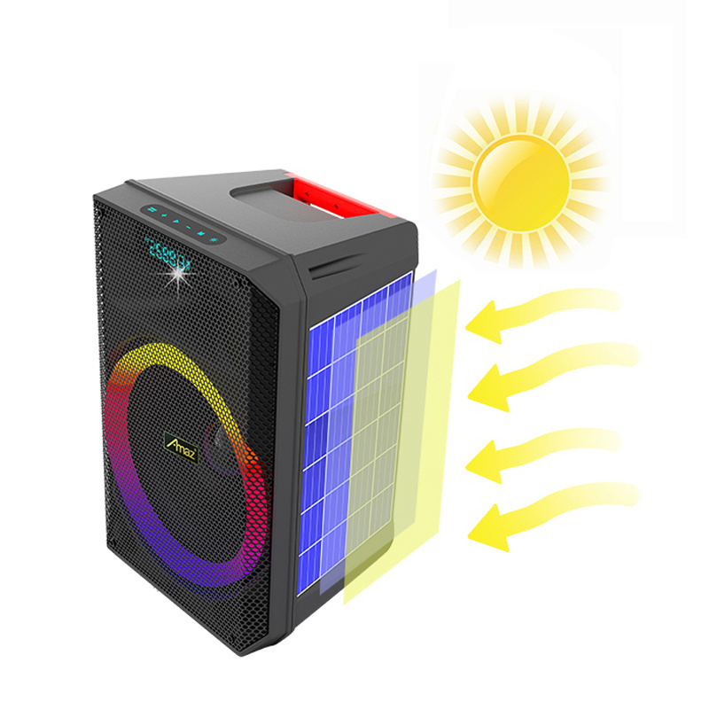 Manufacturer Amaz OEM 12inch Solar Speaker Waterproof Power Solar Bluetooth Speaker