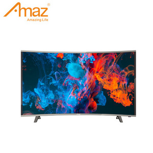 Amaz TV Vivid Images Smart Curved Flat Screen tv 32 43 55 65 inch 4K led tv